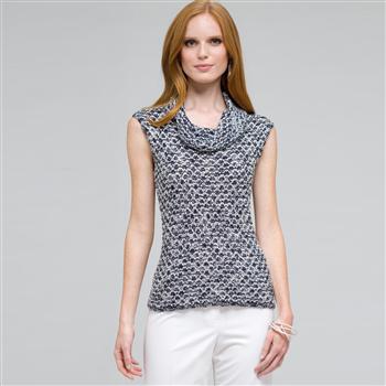 Sleeveless Cowl Neck Top, , large