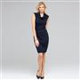 Sleeveless Belted Cowl Neck Dress, , small