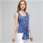 Paisley Sleeveless Shirt With Tie Front., , small