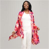 Floral Luxe Scarf x0087, Red, medium