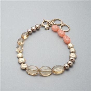 Pink and Gold Necklace x0069, Pink, large