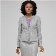 Fringe Trim Jacket x0011, Zinc Multi, medium
