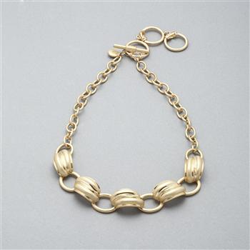 Worn Gold Necklace, Gold, large