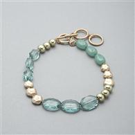 Green and Gold Necklace x0048, Green, medium