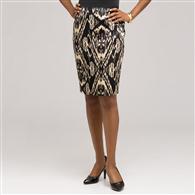Tribal Inspired Slim Skirt x0015, Black Multi, medium