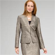 V-Neck Shimmer Jacket x0012, Black Multi, medium