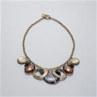 Chunky Dangle Necklace x0067, Black, medium