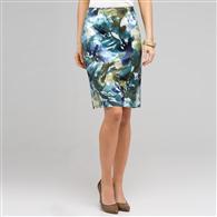 Floral Pencil Skirt x0019, Surf Multi, medium