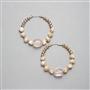 Pink and Gold Hoop Earring, , small
