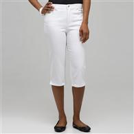 Classic Denim Straight Leg Capri (Plus) x0017, Porcelain, medium