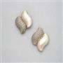 Gold Button Earring, , small