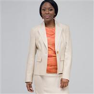 Jewel Neck Jacket. x0099, Chino & Ivory, medium