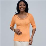 Scoop Neck Knit. x0017, LIght Tangerine, medium