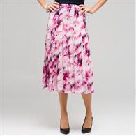 Long Floral Pintucked Skirt x0018, Tulip Multi, medium