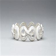 Infinity Stretch Worn Silver Bracelet x0028, Silver, medium