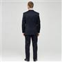 Navy Single Pleat Wool Suit, , small