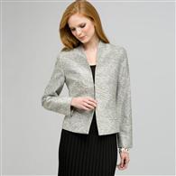 Flat Front Open Jacket. x0099, Black & White, medium