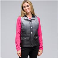 Mock Neck Quilted Vest x0012, Black Multi, medium