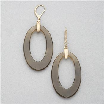 Dangle Hoop Earring, Gold, large